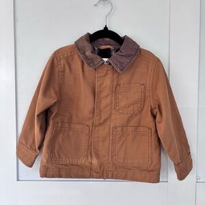 Boys Chore Coat with Corduroy Collar 2T